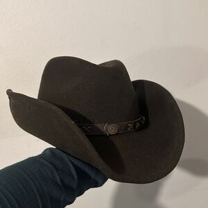 Twister Dark Brown Cowboy Hat with Decorative Band